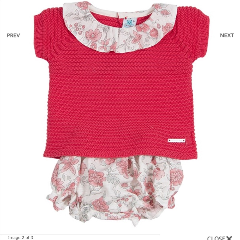 NWT Knit top with matching bloomer